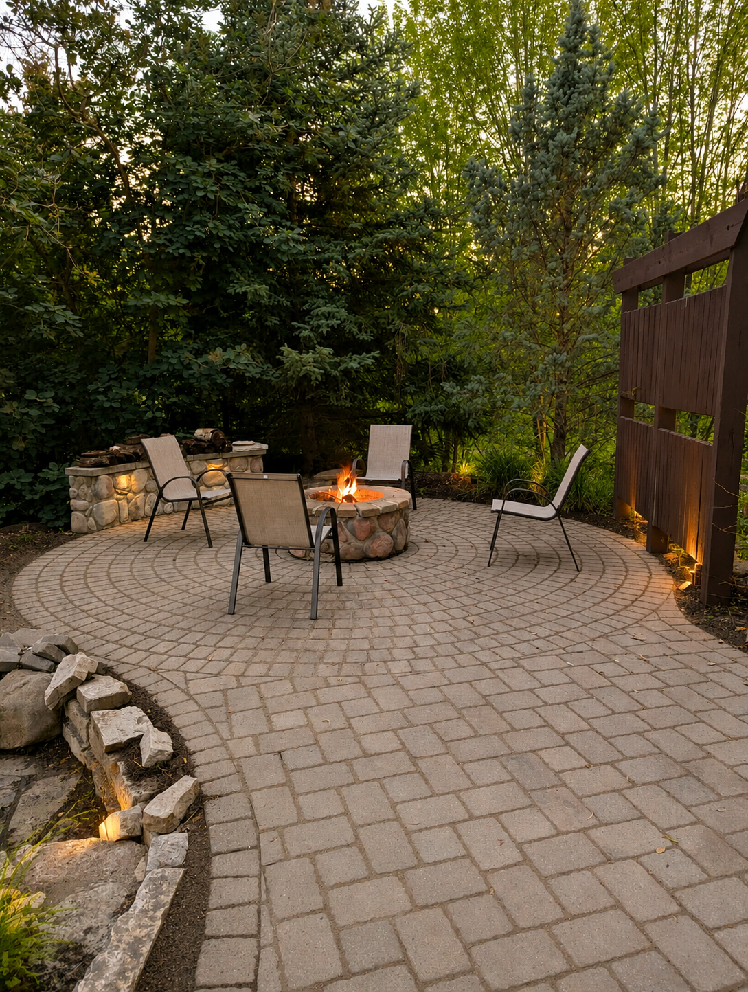 Backyard fire pit